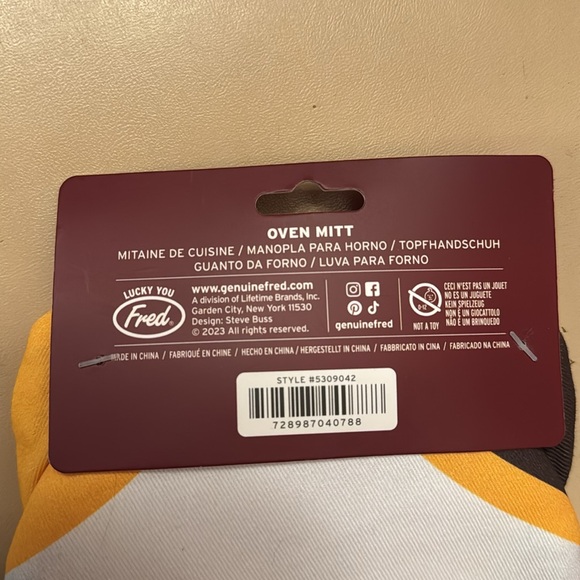 Fred Feline Lucky Cat Oven Mitt - & Lucky Cat statue with waving paw!! NEW!! - Picture 4 of 8